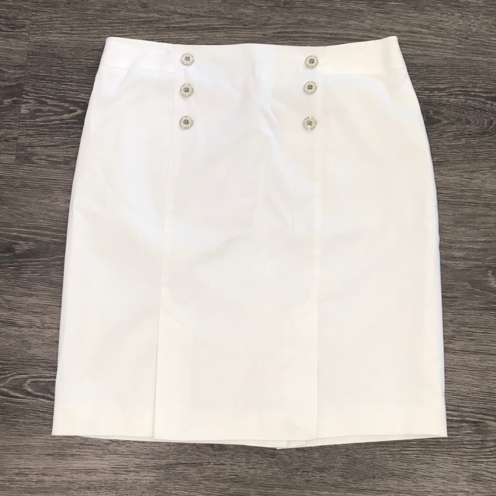 JONES New York white office work pencil skirt 10P